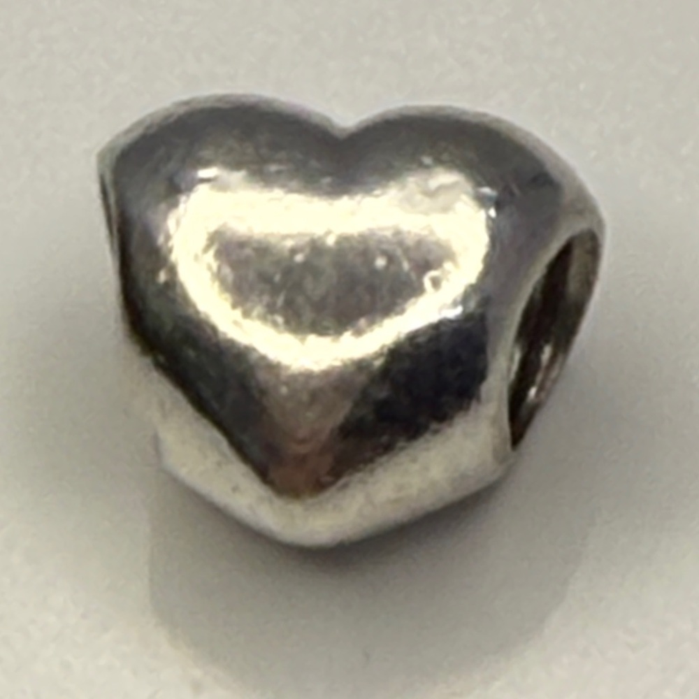Retired Pandora Smooth Sterling Silver Heart Charm